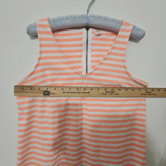 Old Navy Size M Cotton Polyester Orange White Striped Womens Tank Dress with - Picture 13 of 16